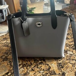 Gray coach purse
